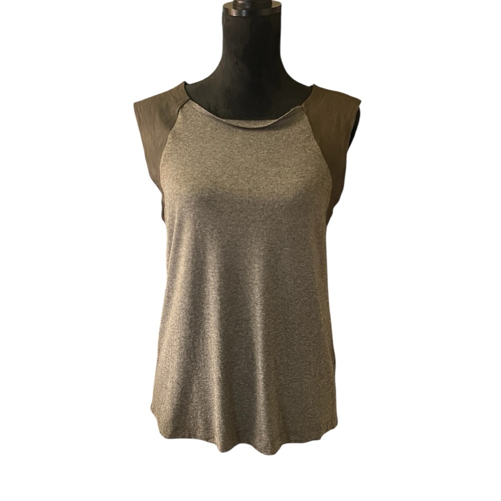 All Saints Gray Tank Top with Crew Neck and Relaxed Fit